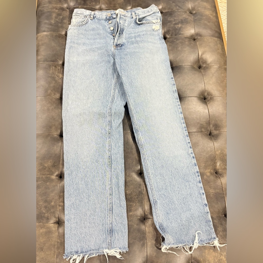 Agolde Classic Blue Straight Leg Jeans